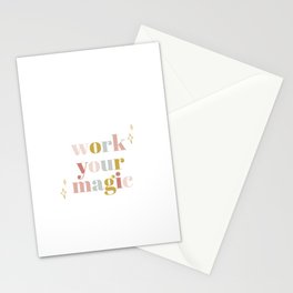 Work Your Magic (White) Stationery Card