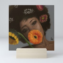 Sunflower Woman Mini Art Print
