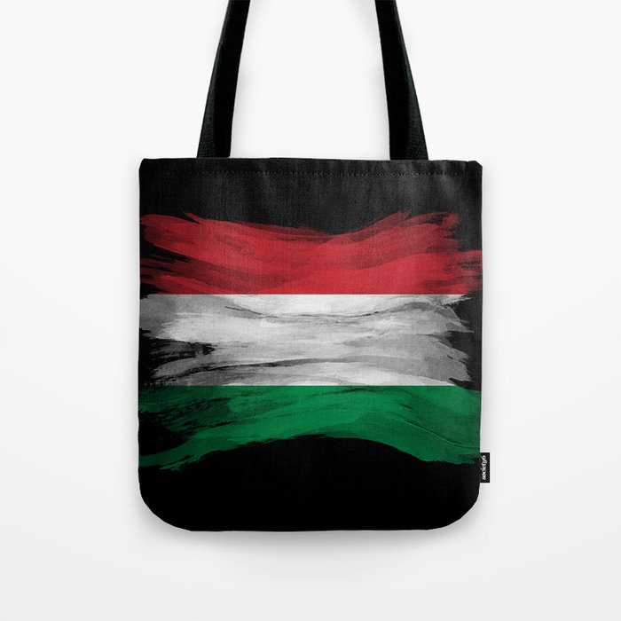 Hungary flag brush stroke, national flag Tote Bag