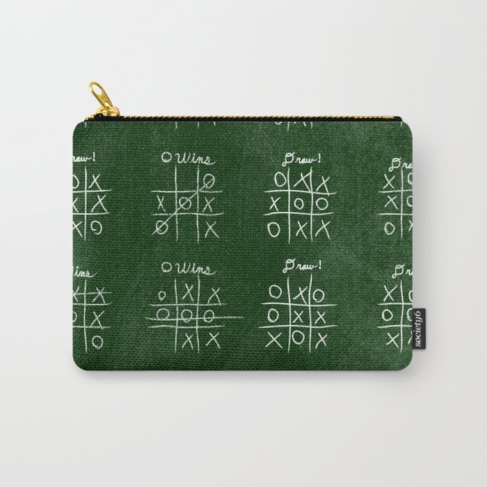 Tic-Tac-Toe (Greenboard) Carry-All Pouch
