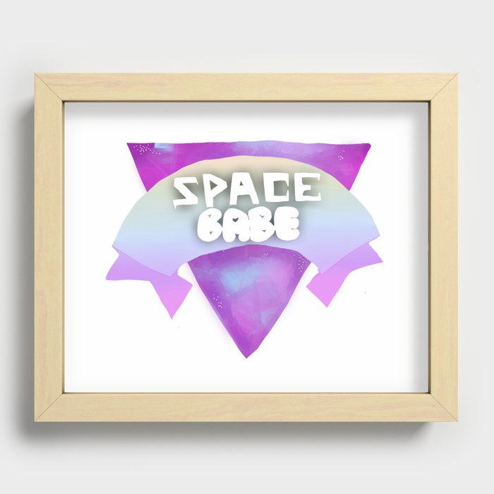 Space Babe Recessed Framed Print