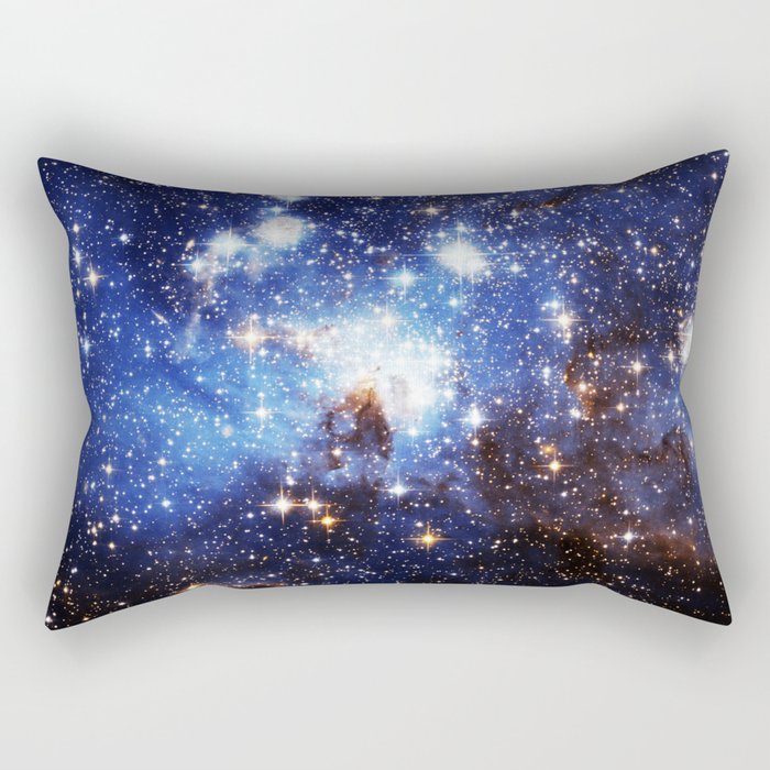 Blue Galaxy Rectangular Pillow
