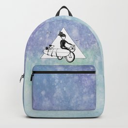 " Dream. Bike. Surf " Backpack | Bicycle, Bike, Drawing, Digital, Woman, Dream, Surf, Shape, Beach, Surfshineart 