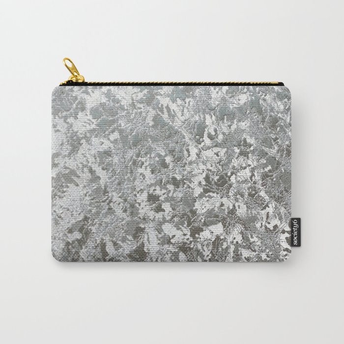 Crush velvet grey silver pattern Carry-All Pouch