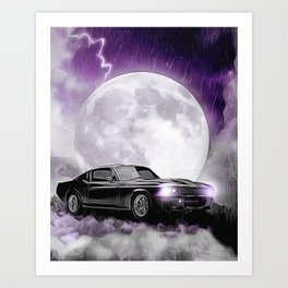 Mustang Moon Art Print