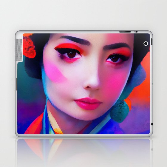Geisha, Portrait Laptop & iPad Skin