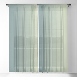 Green Gradient Sheer Curtain