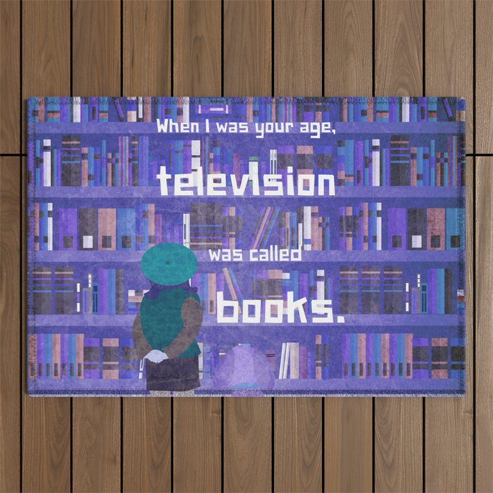 Books 5 Outdoor Rug