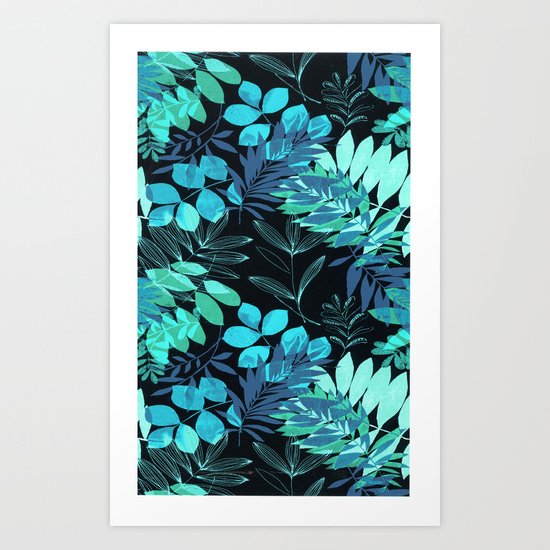 winter leaves Art Print