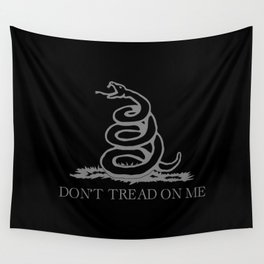 Don't Tread On Me Black Gasden Flag Wall Tapestry