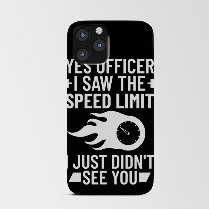 Speed Limit Sign Race Car Racer Street Racing iPhone Card Case