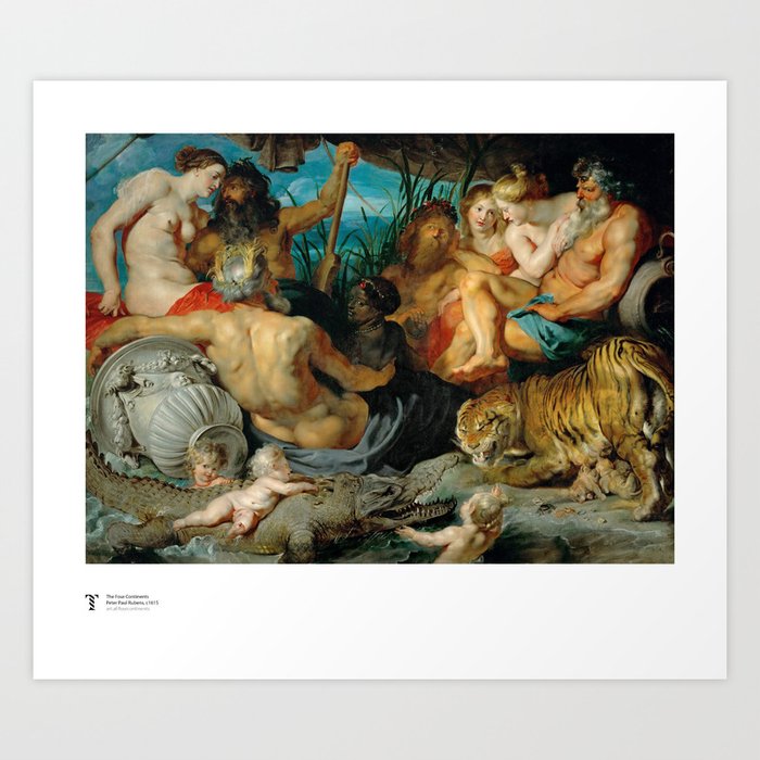 Peter Paul Rubens, The Four Continents, 1615 Art Print