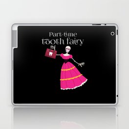 Part Time Tooth-Fairy | Pink Skeleton Laptop Skin