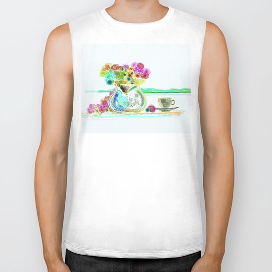 morning tea Biker Tank