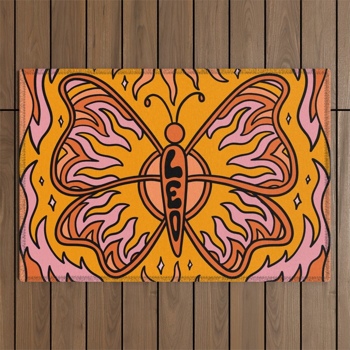 Leo Butterfly Outdoor Rug