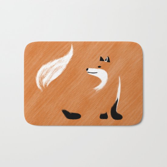 Unique Fox Design Bath Mat