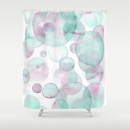 Bubbles light colors palette Shower Curtain