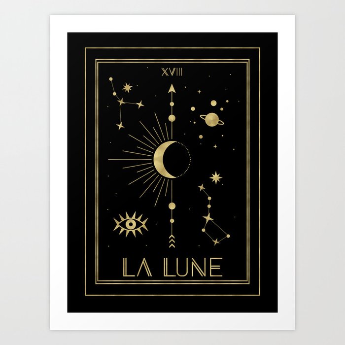 The Moon or La Lune Gold Edition Kunstdrucke