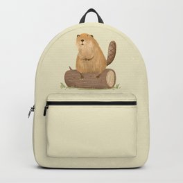 Beaver on a Log Backpack