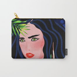 Tropical Woman Portrait  Carry-All Pouch