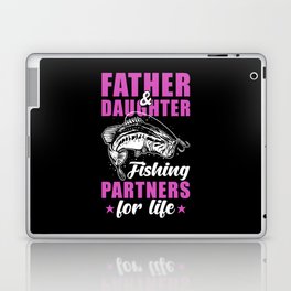 Angler Father And Daugther Fishing Partners For Life Laptop Skin