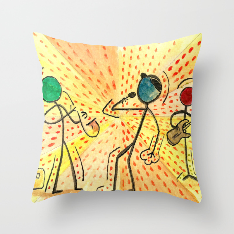 Cagsticks The Travellers Band Throw Pillow By Cagsticks Society6