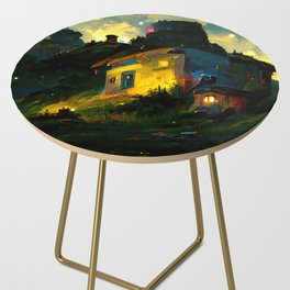 A fairy landscape, a magical night Side Table