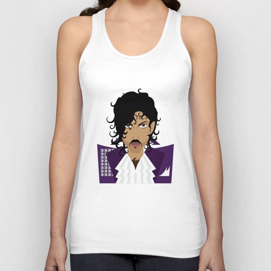 The Emoji-fication of His Purple Majesty: The Purple One Unisex Tank Top