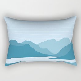 Blue mountains landscape Rectangular Pillow