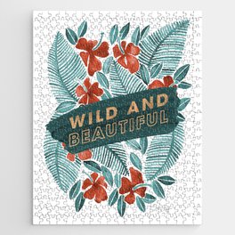 Wild & Beautiful – Teal & Red  Jigsaw Puzzle
