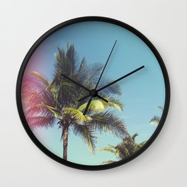 Tropical Palm Trees Wall Clock