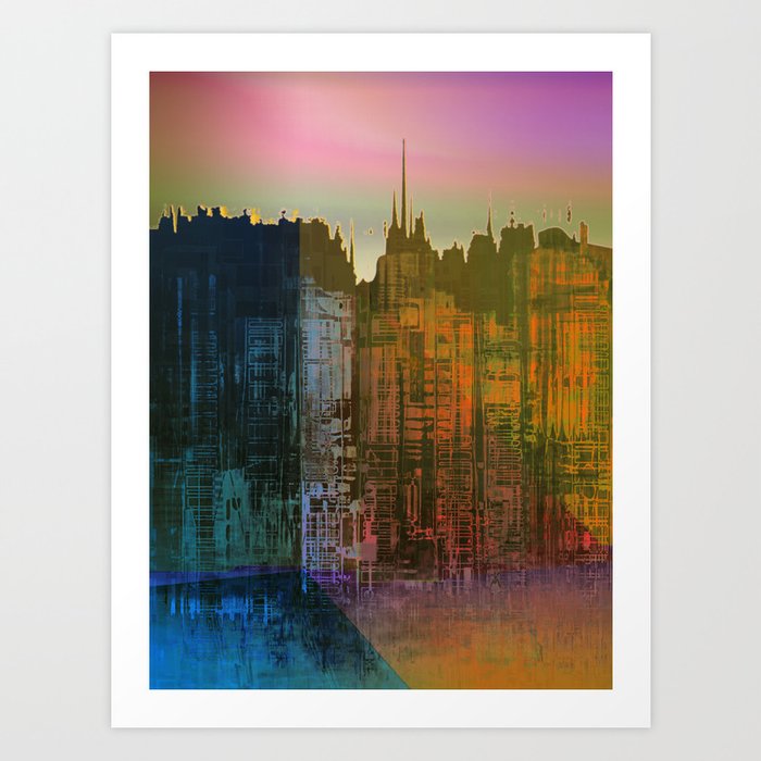 Lights Close To The Harbor Urban Fantasy 14 01 17 Art Print