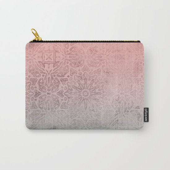 Oriental ornament pattern Rose Quartz Carry-All Pouch