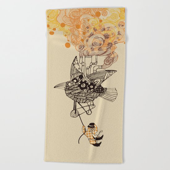 The wacky traveling machine Beach Towel