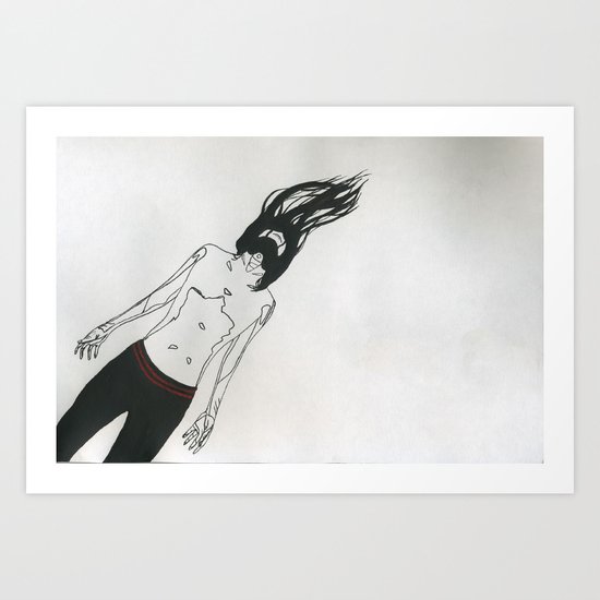 Drifting Man Art Print