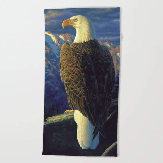 North American Bald Eagle Beach Towel