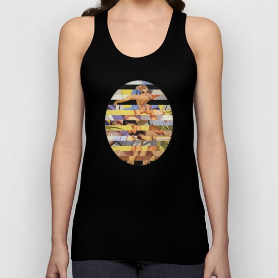 Glitch Pin-Up Redux: Courtney Unisex Tank Top