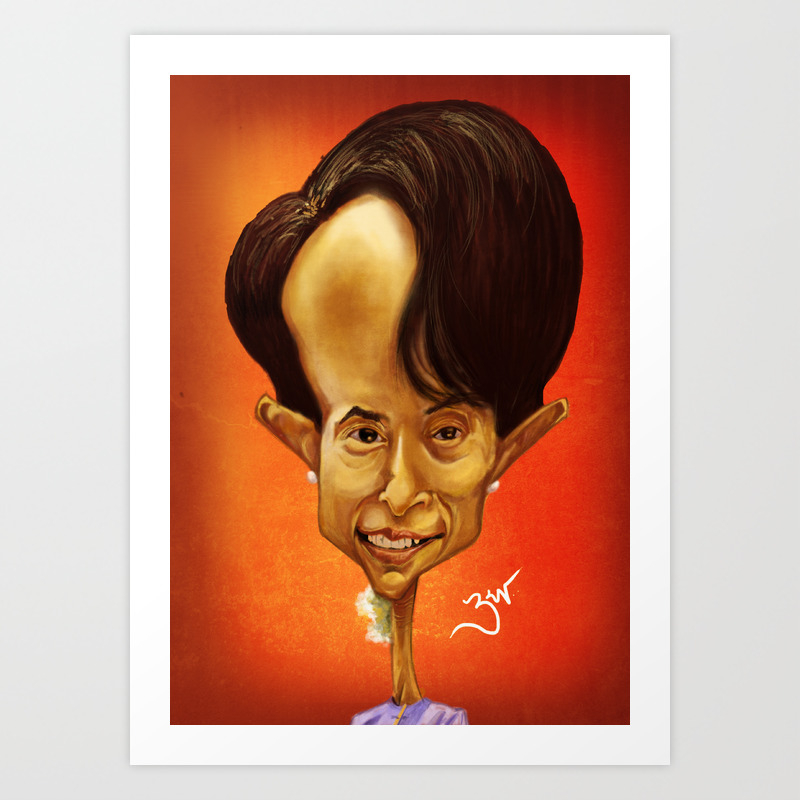 Aung San Suu Kyi Art Print By Bharat Kv Society6