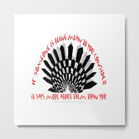 Prevent Bullying- A VermontGreetings Illustration Metal Print