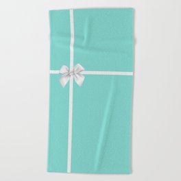 Blue Gift Box Beach Towel