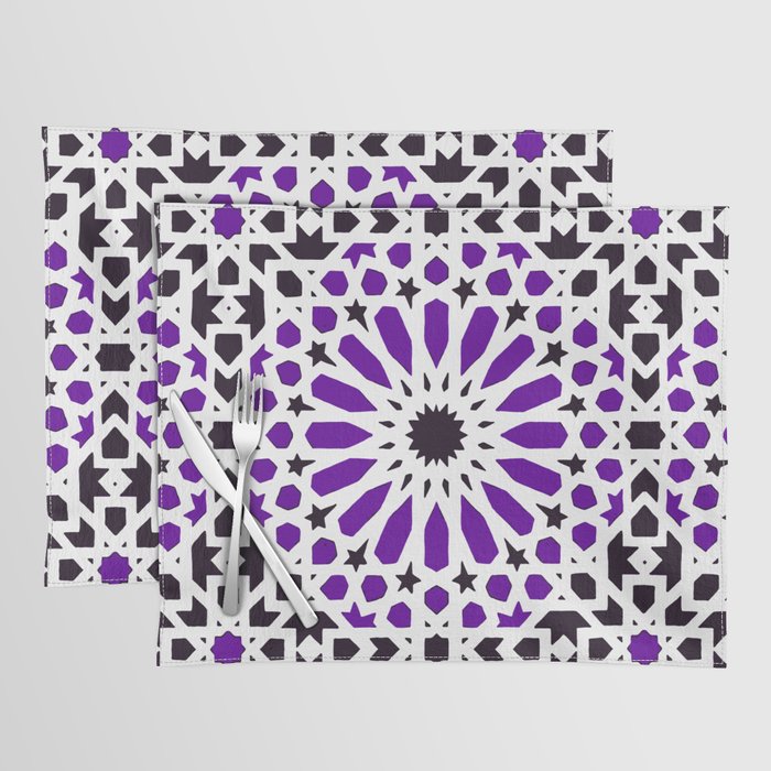 N274 - PANTONE Trend Color Geometric Oriental Antique Andalusian Moroccan Style  Placemat