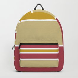 Beige striped Backpack | Beigestriped, Acrylic, Pattern, Striped, Watercolor, Beige, Digital, Graphicdesign, Red, Pop Art 