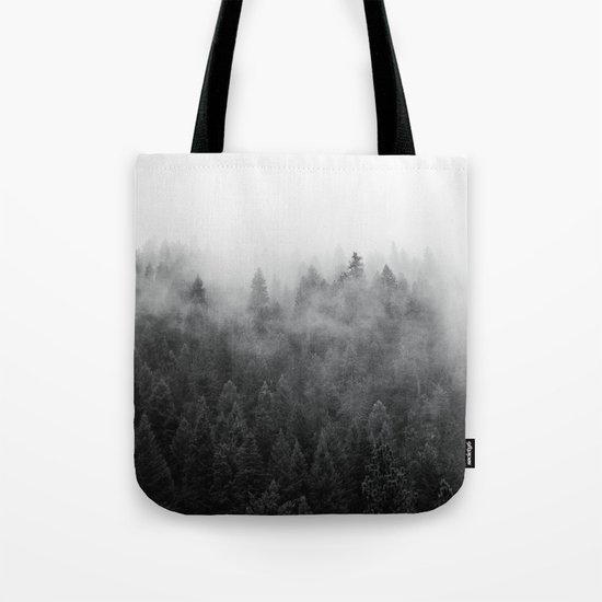 Black and White Mist Tote Bag