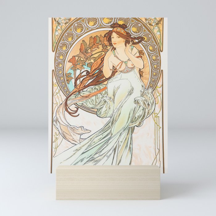 アート・デザイン・音楽 Alphonse Mucha Master Works Music (detail). The Arts. Canvas by Alphonse Mucha (1860