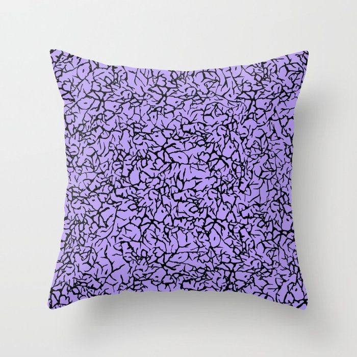 Elephant print_Lavender Throw Pillow