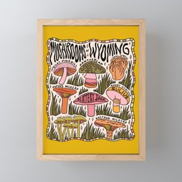 Mushrooms of Wyoming Framed Mini Art Print