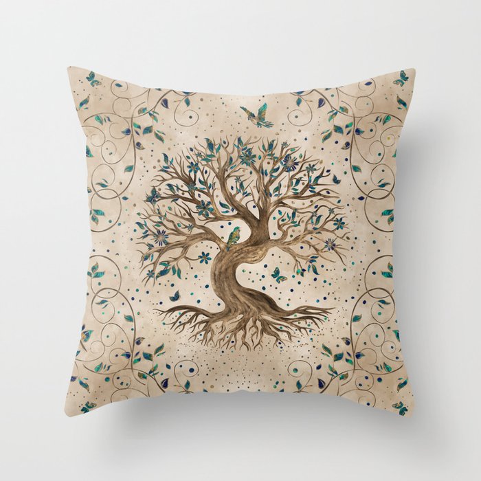 Tree of Life - Yggdrasil  Throw Pillow