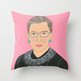 Ruth Bader Ginsberg Throw Pillow