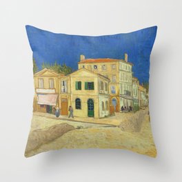 The yellow house (1888), Vincent van Gogh Throw Pillow