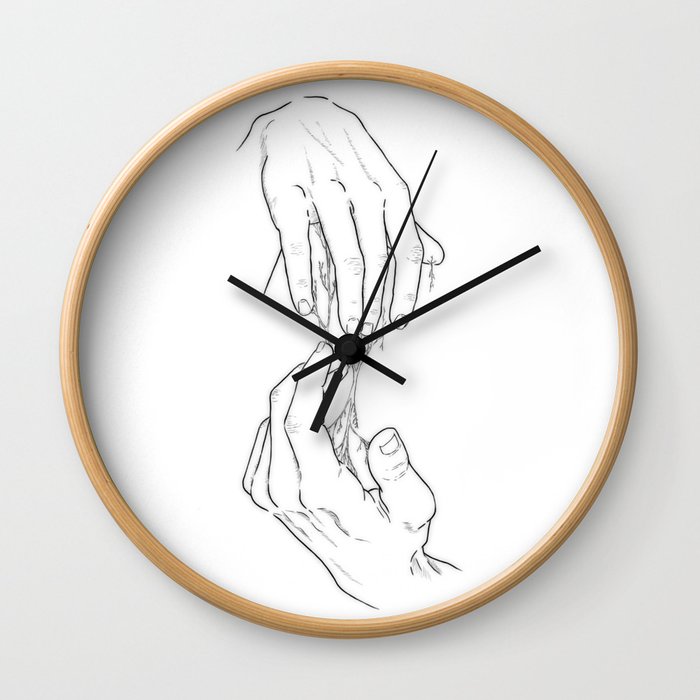 Hands and roots Wall Clock